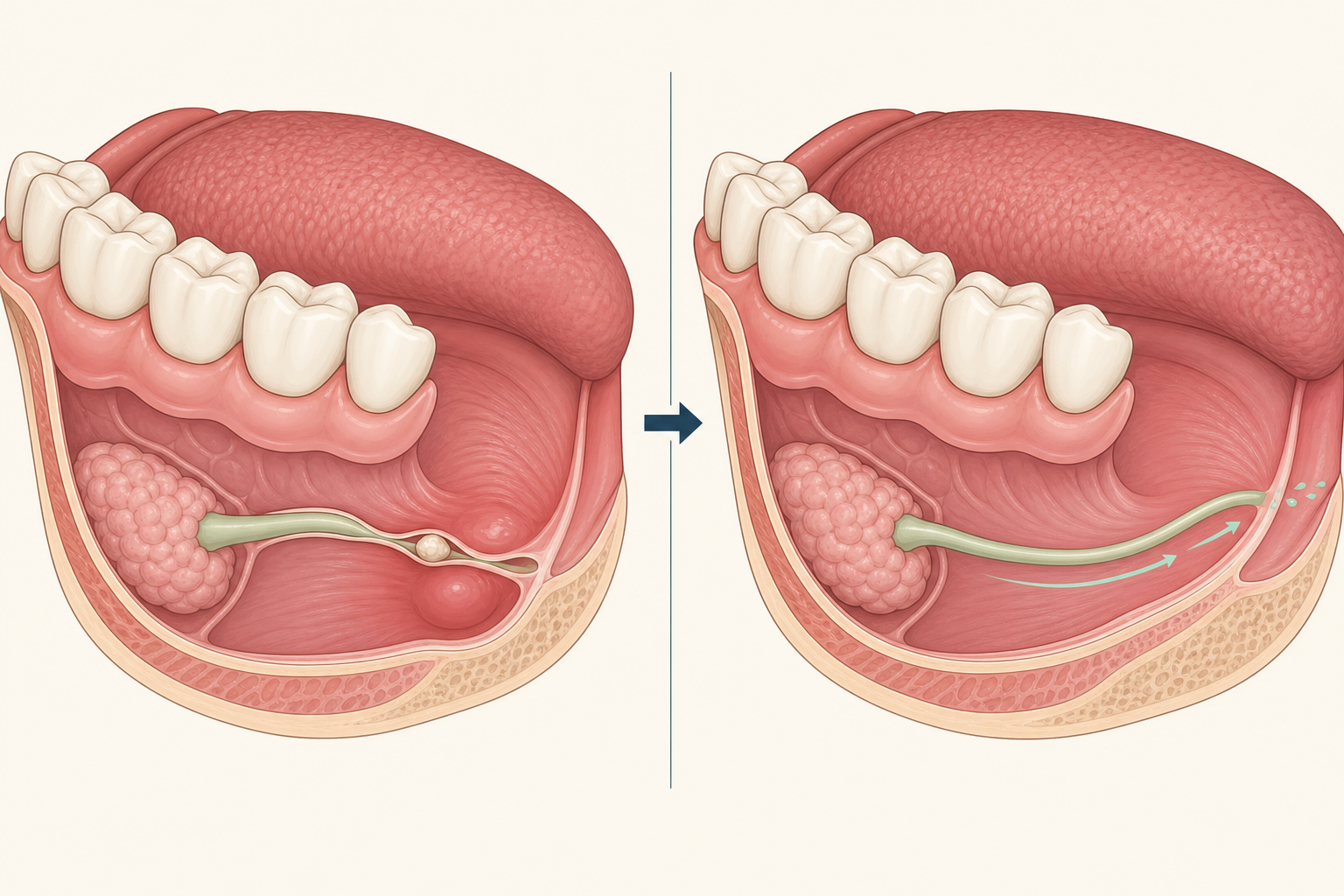 Illustrative diagram: Salivary Stones