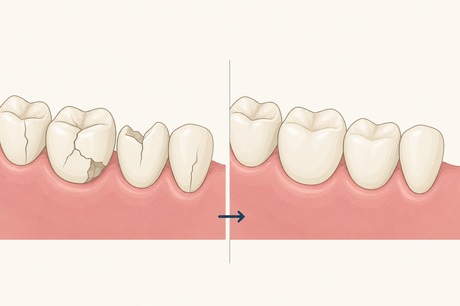Illustrative diagram: Tooth Fractures