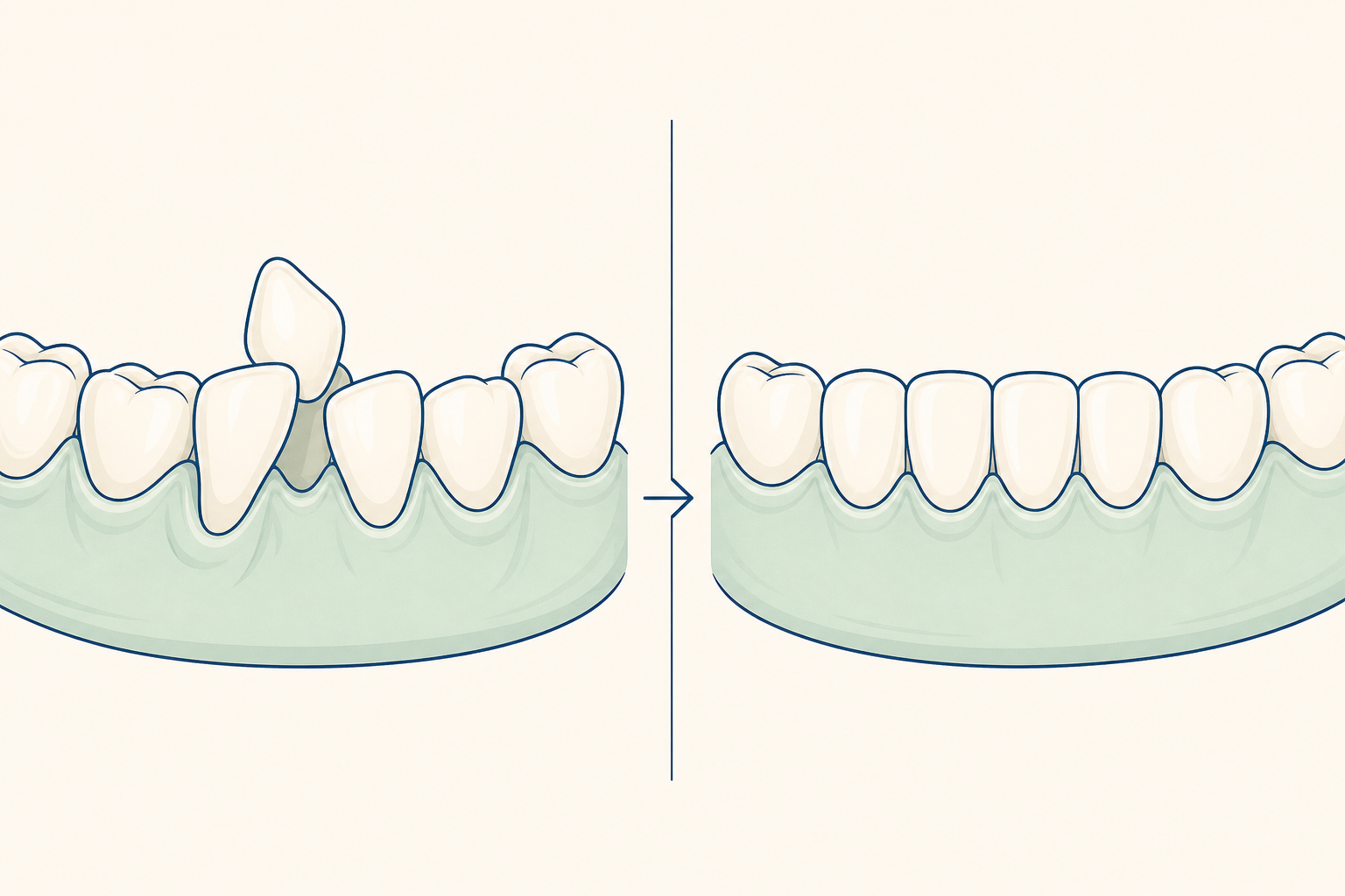 Illustrative diagram: Tooth Position Anomaly