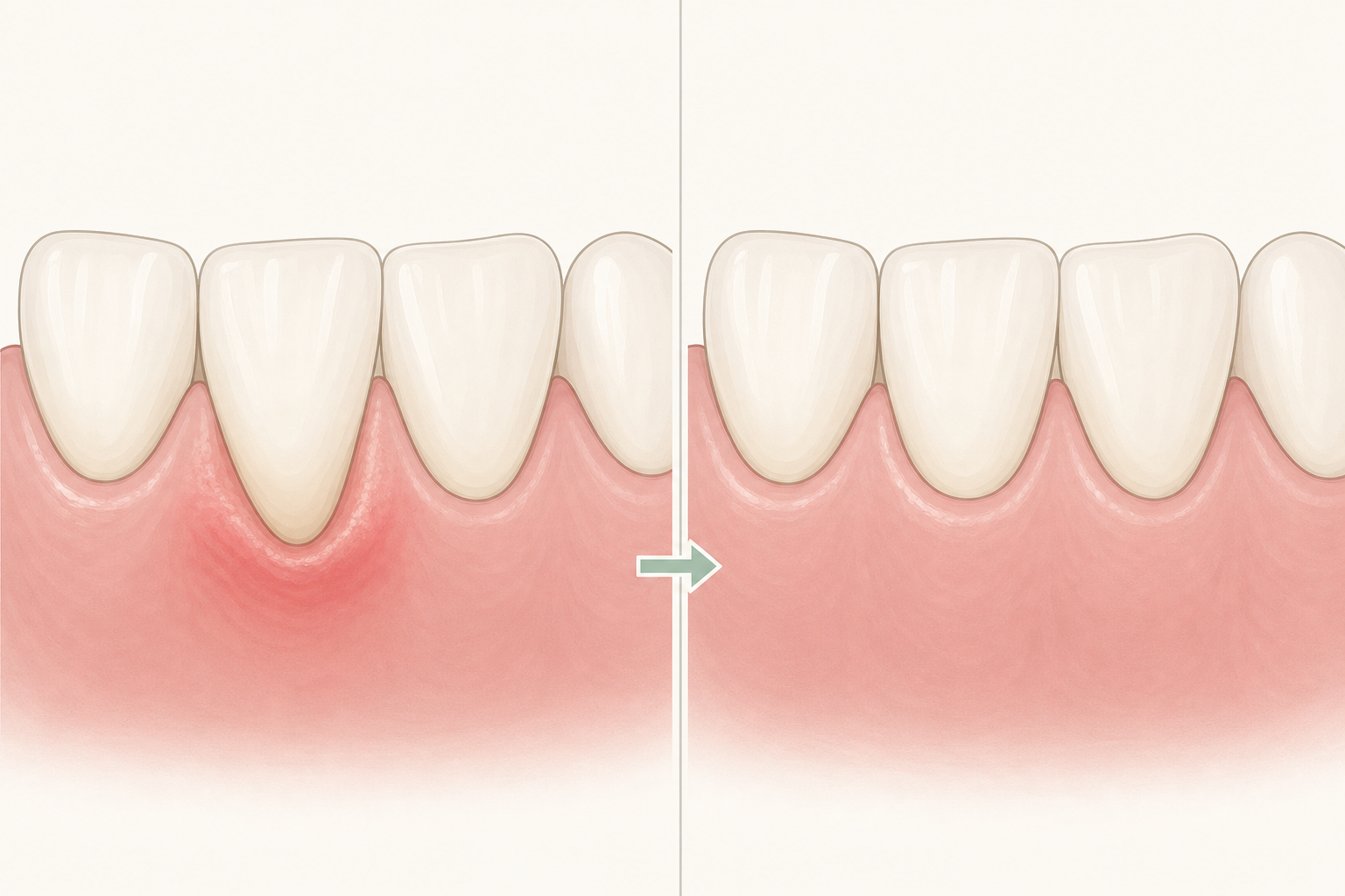 Illustrative diagram: Traumatic Gingival Lesion