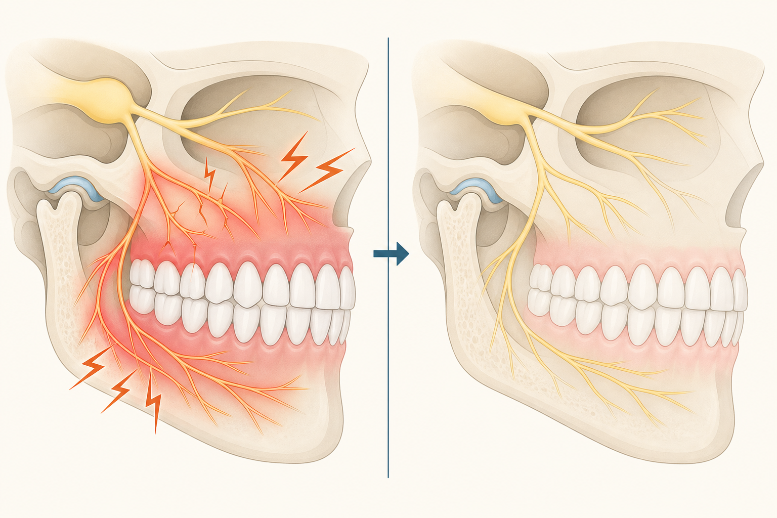 Illustrative diagram: Trigeminal Neuralgia