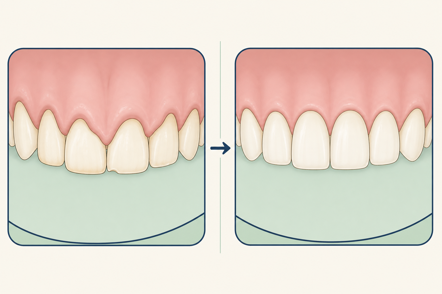 Illustrative diagram: Gum Contouring