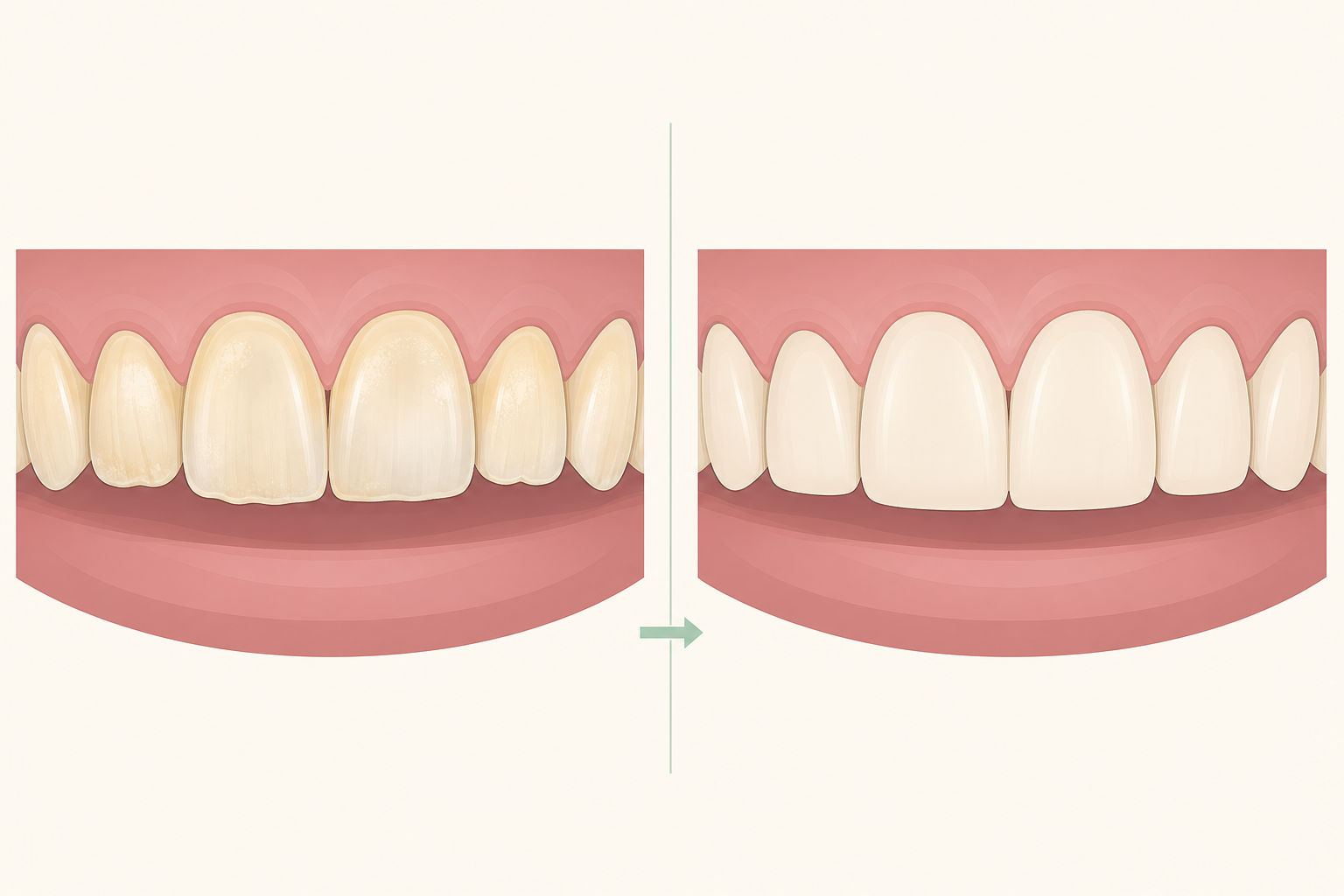 Illustrative diagram: Porcelain Veneers