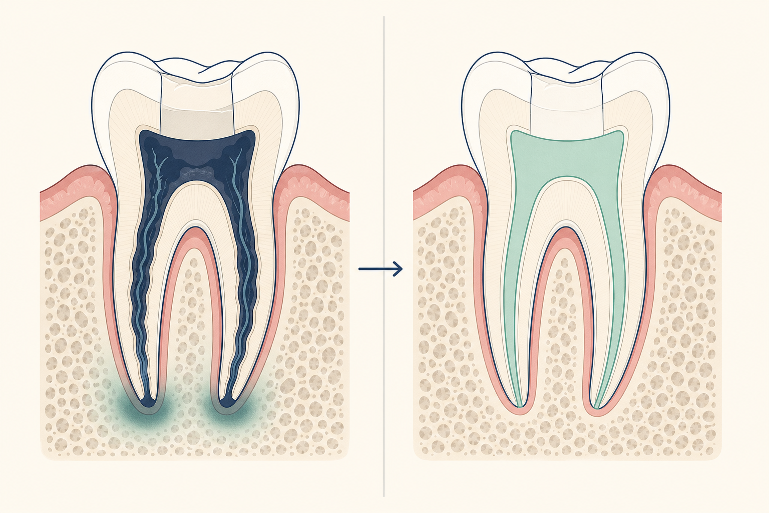 Illustrative diagram: Root Canal Retreatment