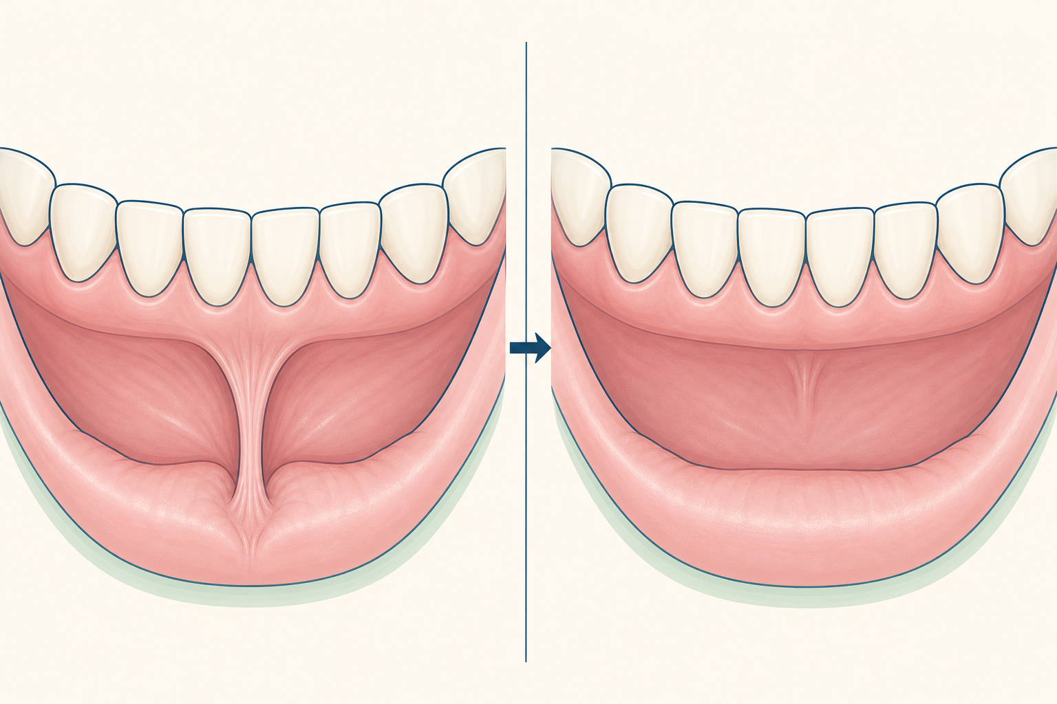 Illustrative diagram: Frenectomy
