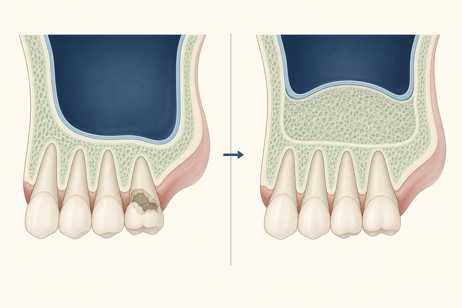 Illustrative diagram: Sinus Lift