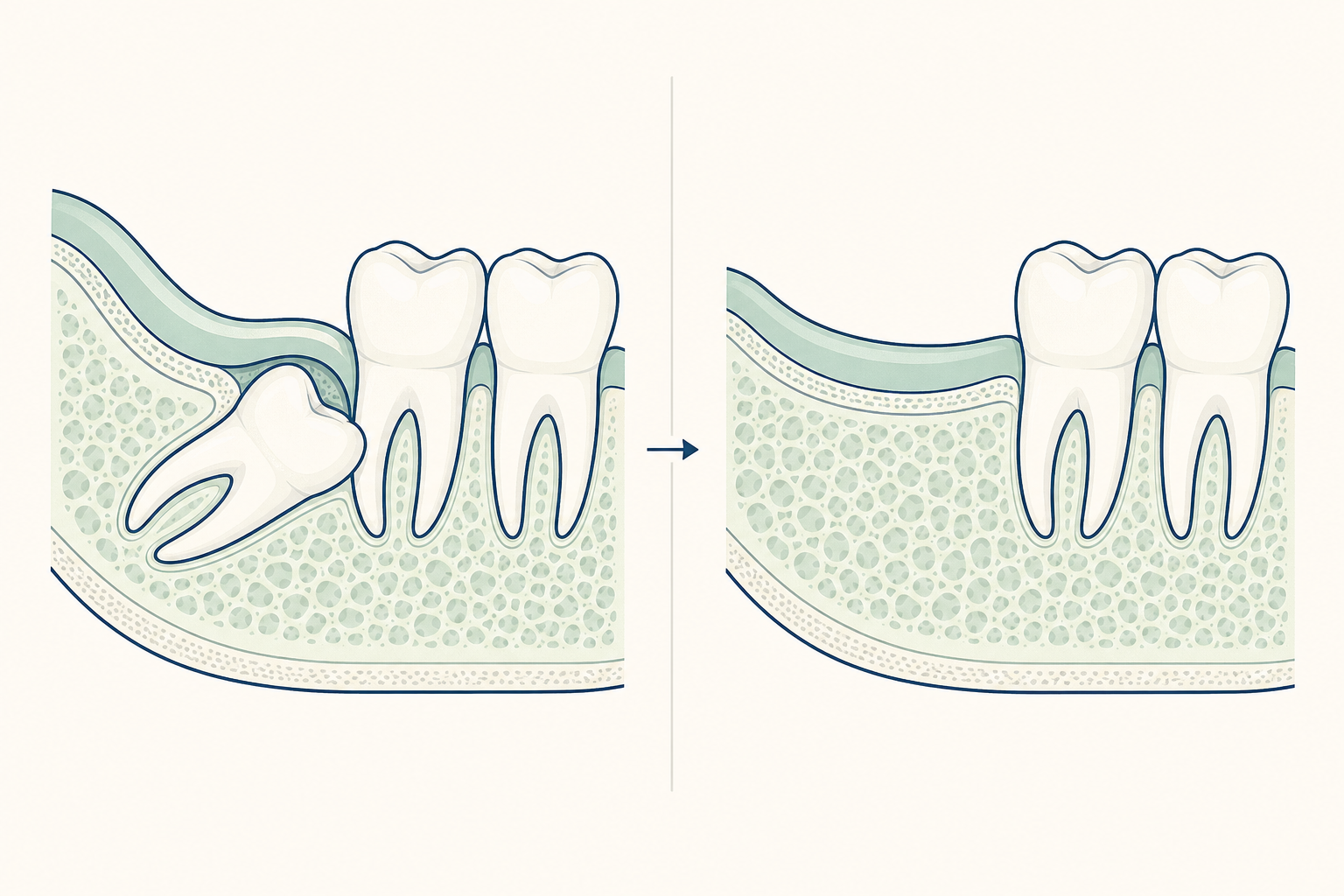Illustrative diagram: Surgical Tooth Extraction