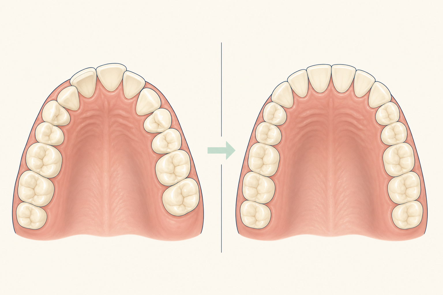 Illustrative diagram: Clear Aligners