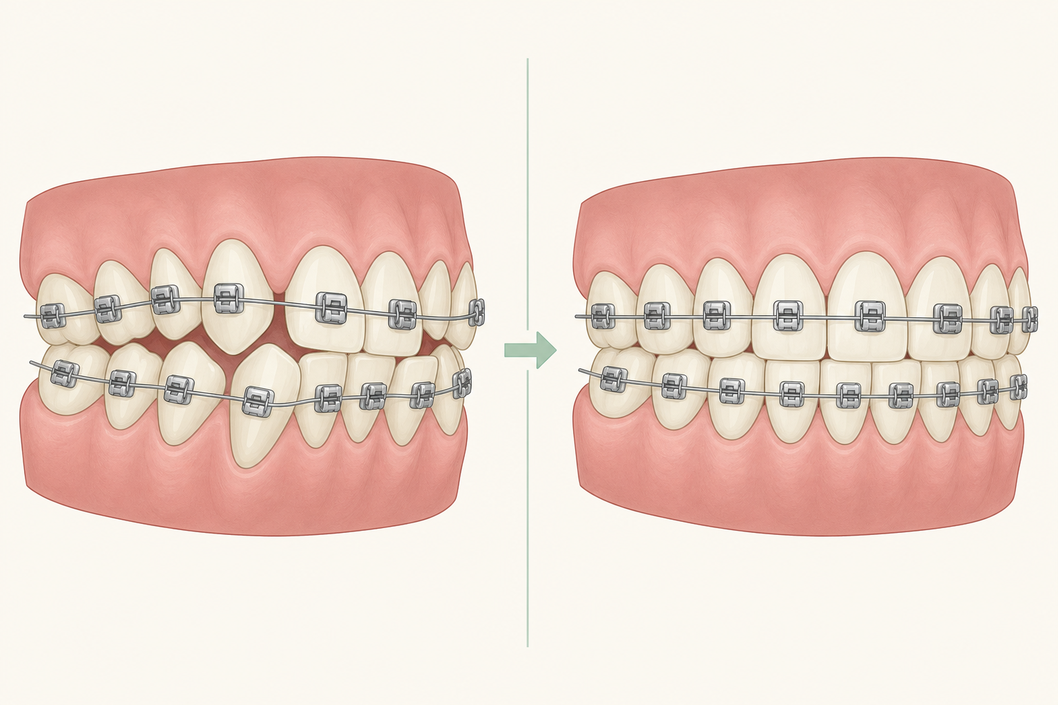 Illustrative diagram: Self-Ligating Braces