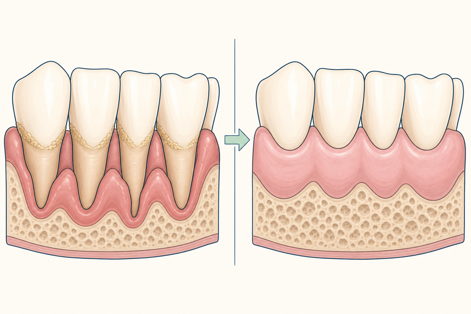 Illustrative diagram: Guided Tissue Regeneration