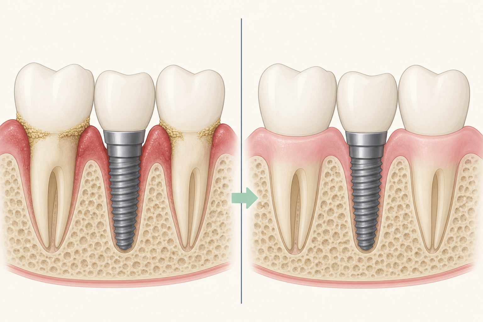 Illustrative diagram: Dental Implant Maintenance