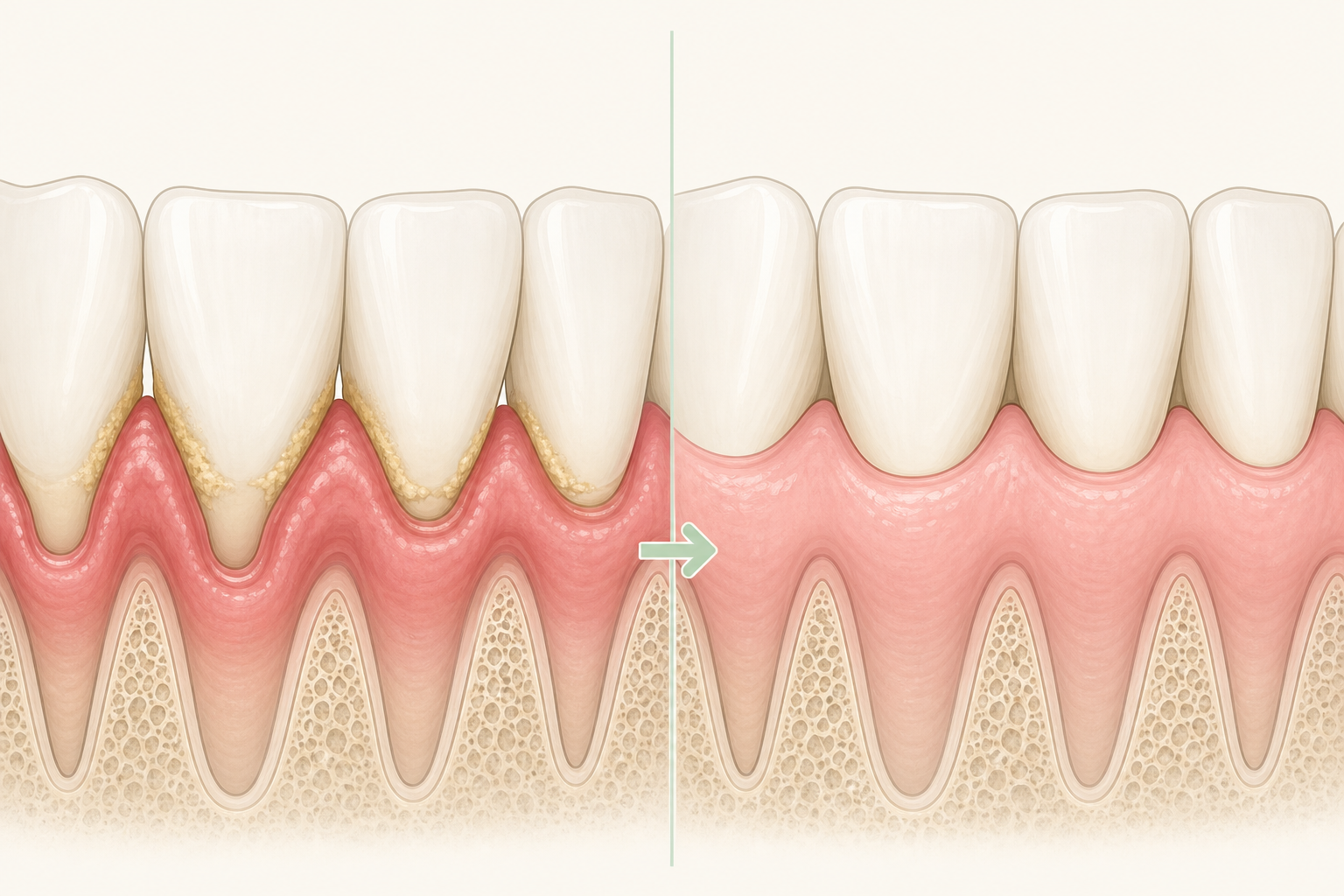Illustrative diagram: Laser Gum Treatment