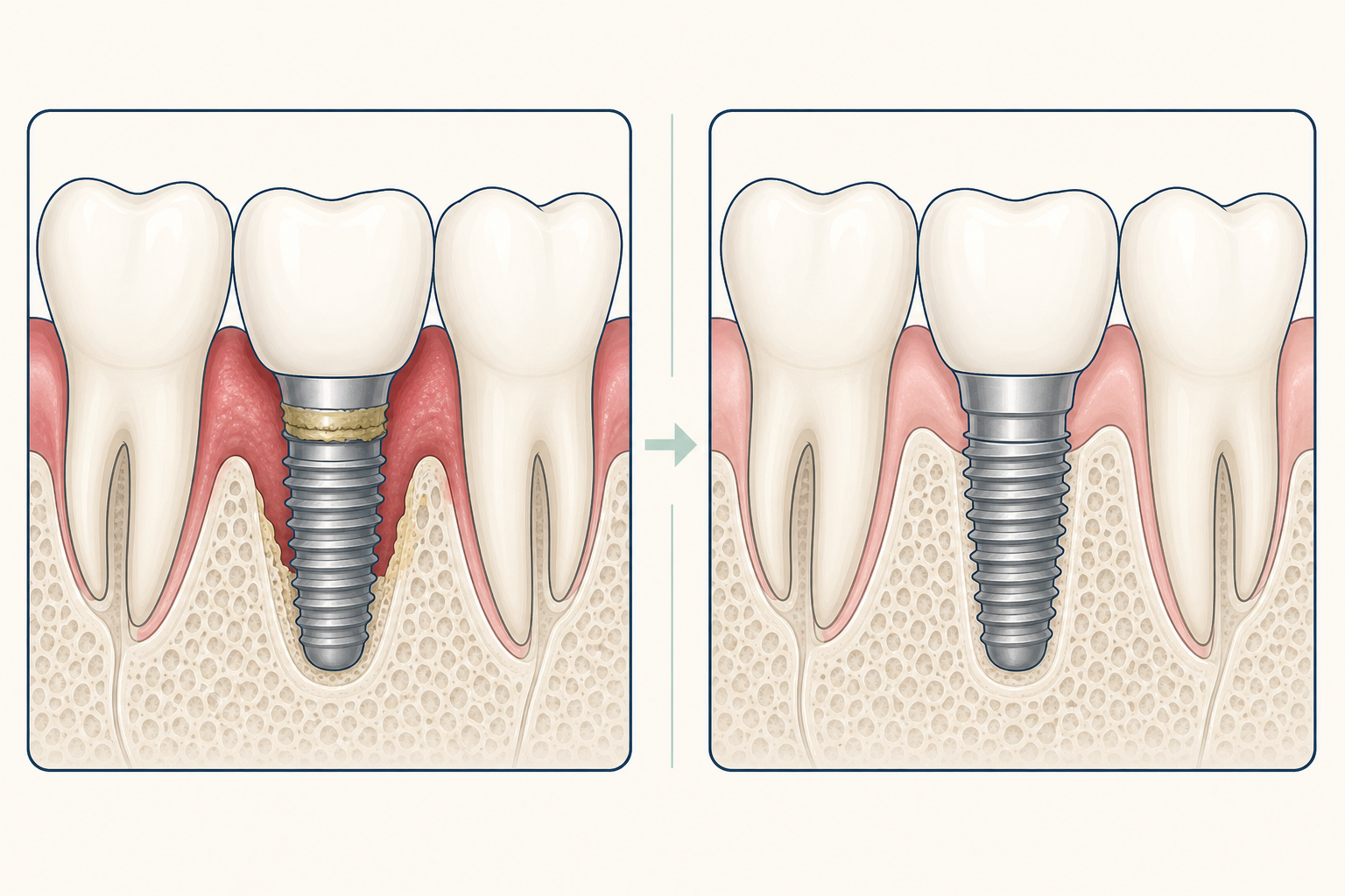 Illustrative diagram: Peri-Implantitis Treatment