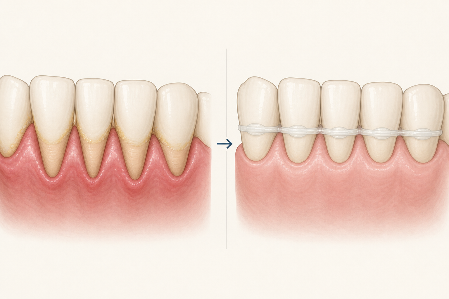 Illustrative diagram: Periodontal Splinting