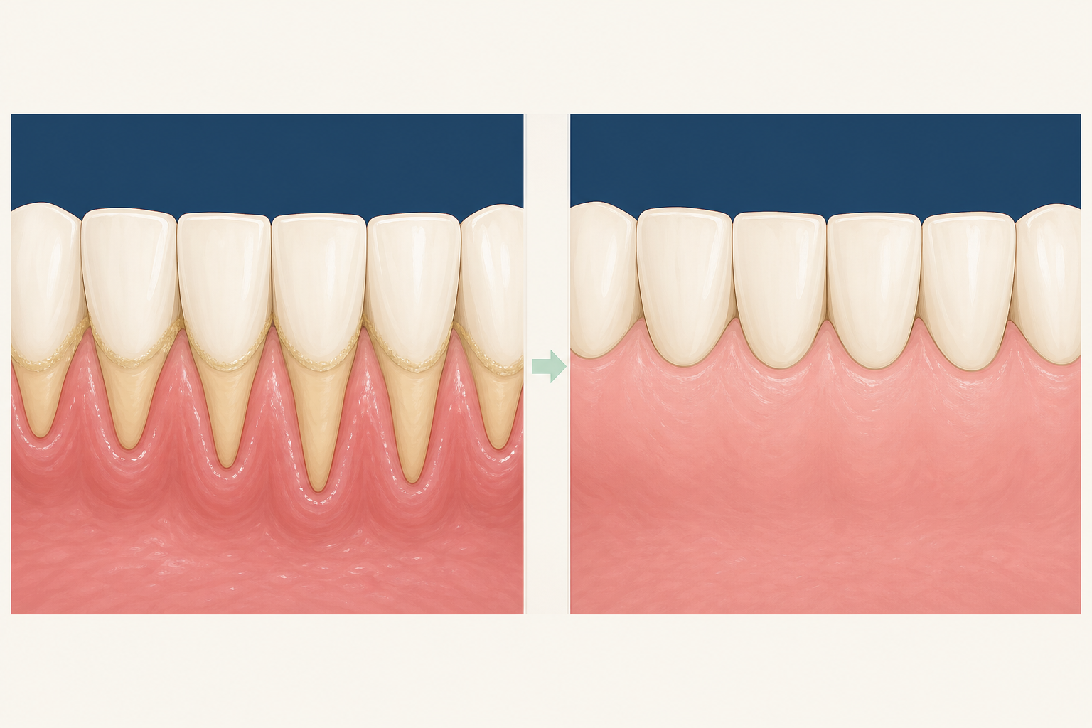 Illustrative diagram: Pinhole® Gum Recession Treatment