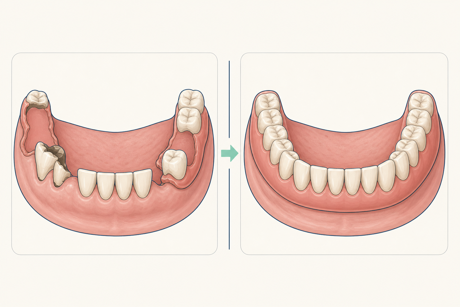 Illustrative diagram: Denture Reline & Repair