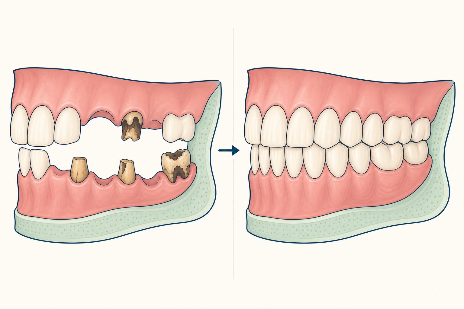 Illustrative diagram: Dentures