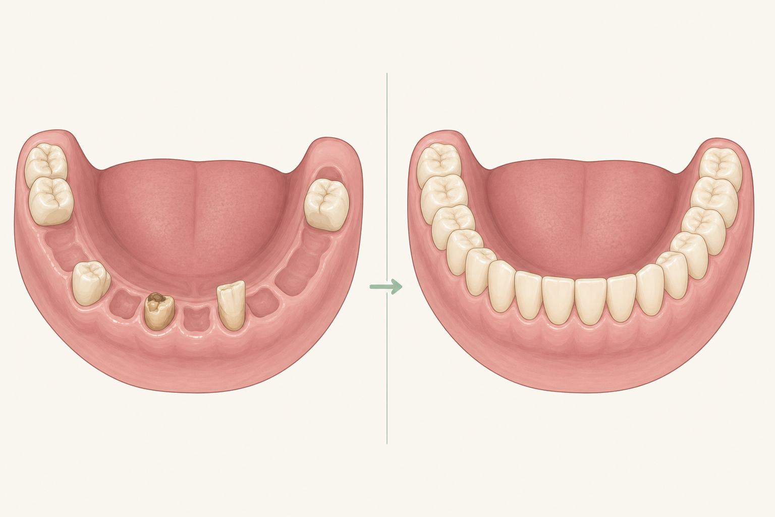 Illustrative diagram: Flexible Dentures
