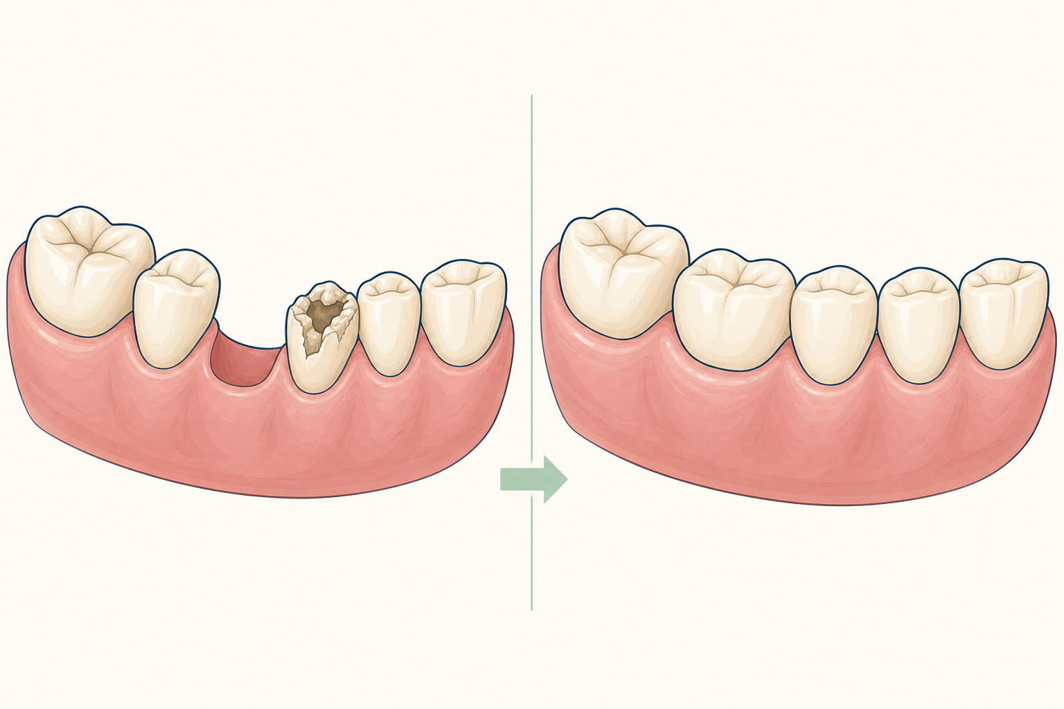 Illustrative diagram: Flipper Tooth