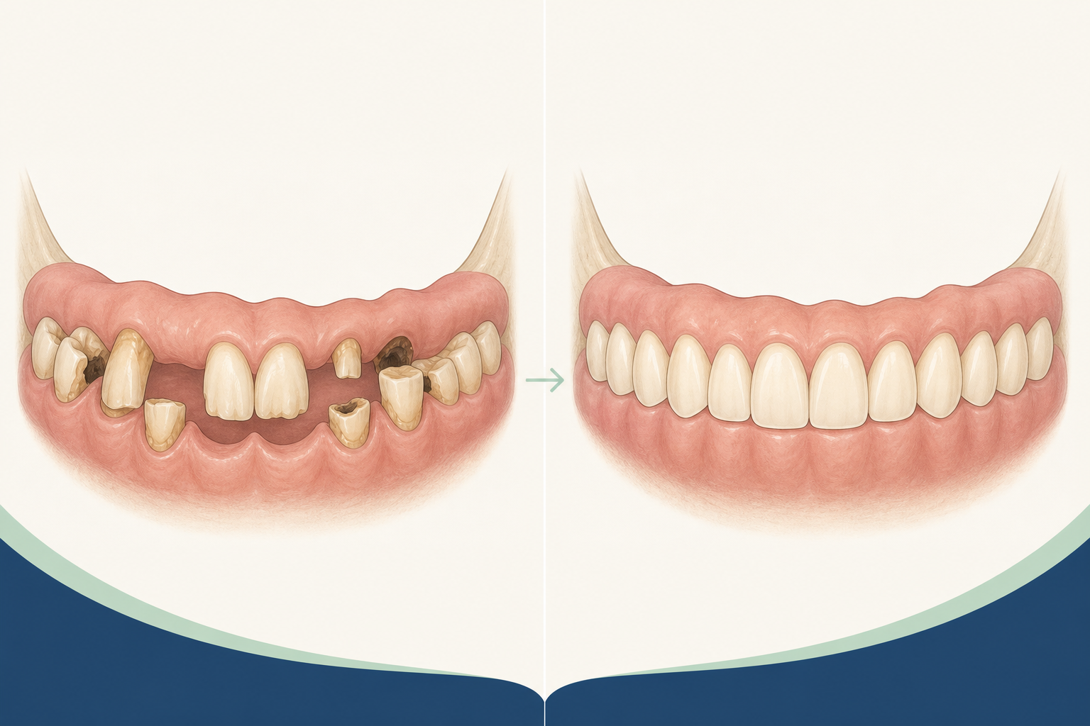 Illustrative diagram: Full-Mouth Reconstruction