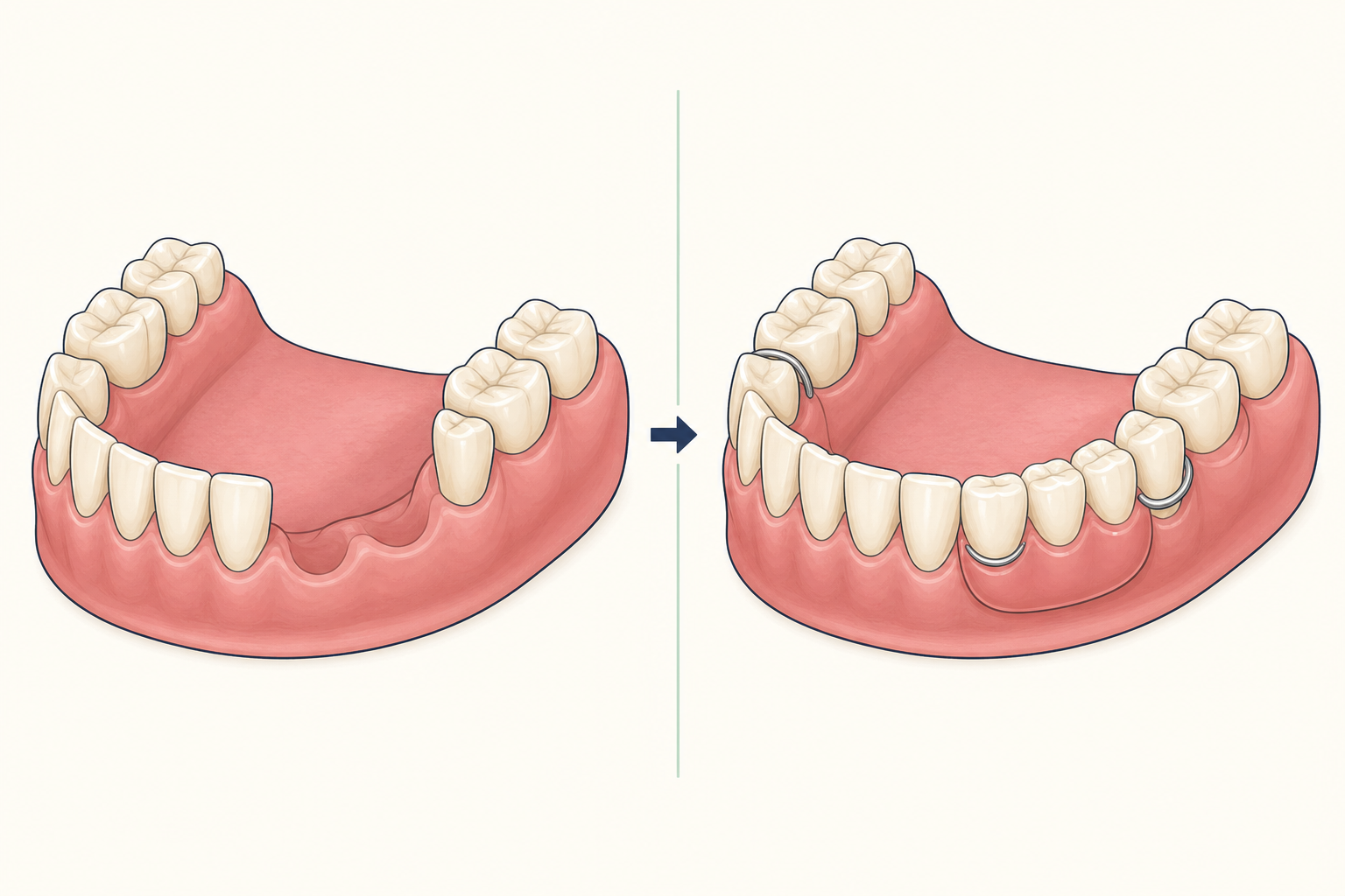 Illustrative diagram: Partial Dentures