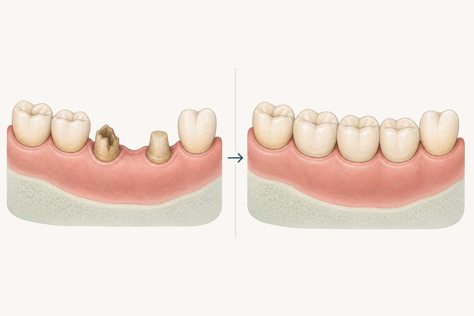 Illustrative diagram: Same-Day Crowns