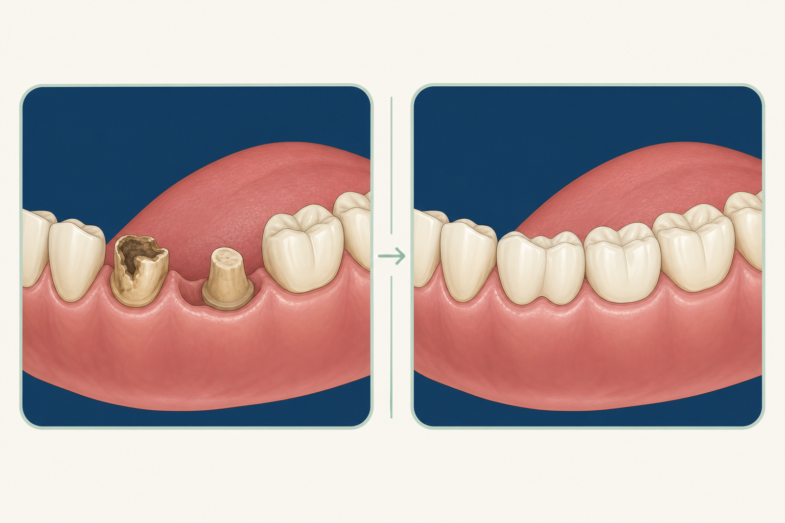 Illustrative diagram: Zirconia Crowns