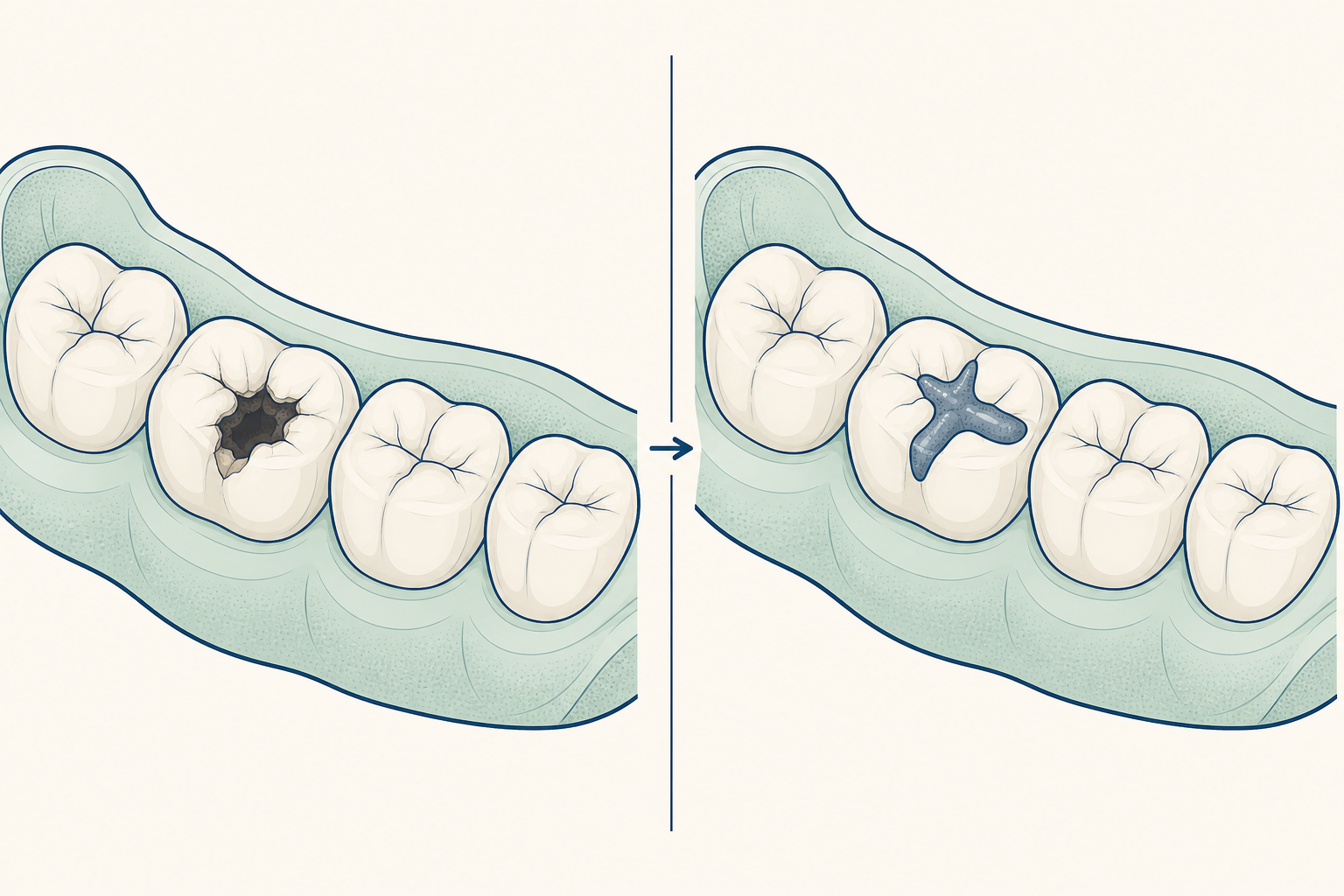Illustrative diagram: Amalgam Fillings