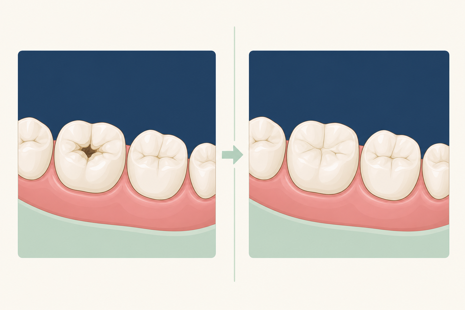 Illustrative diagram: Composite Fillings