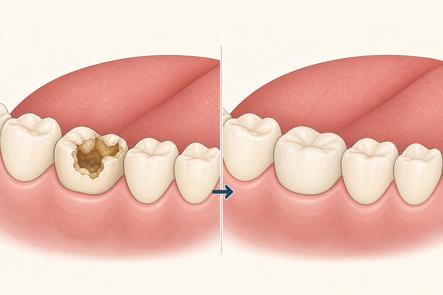 Illustrative diagram: Dental Crown Repair