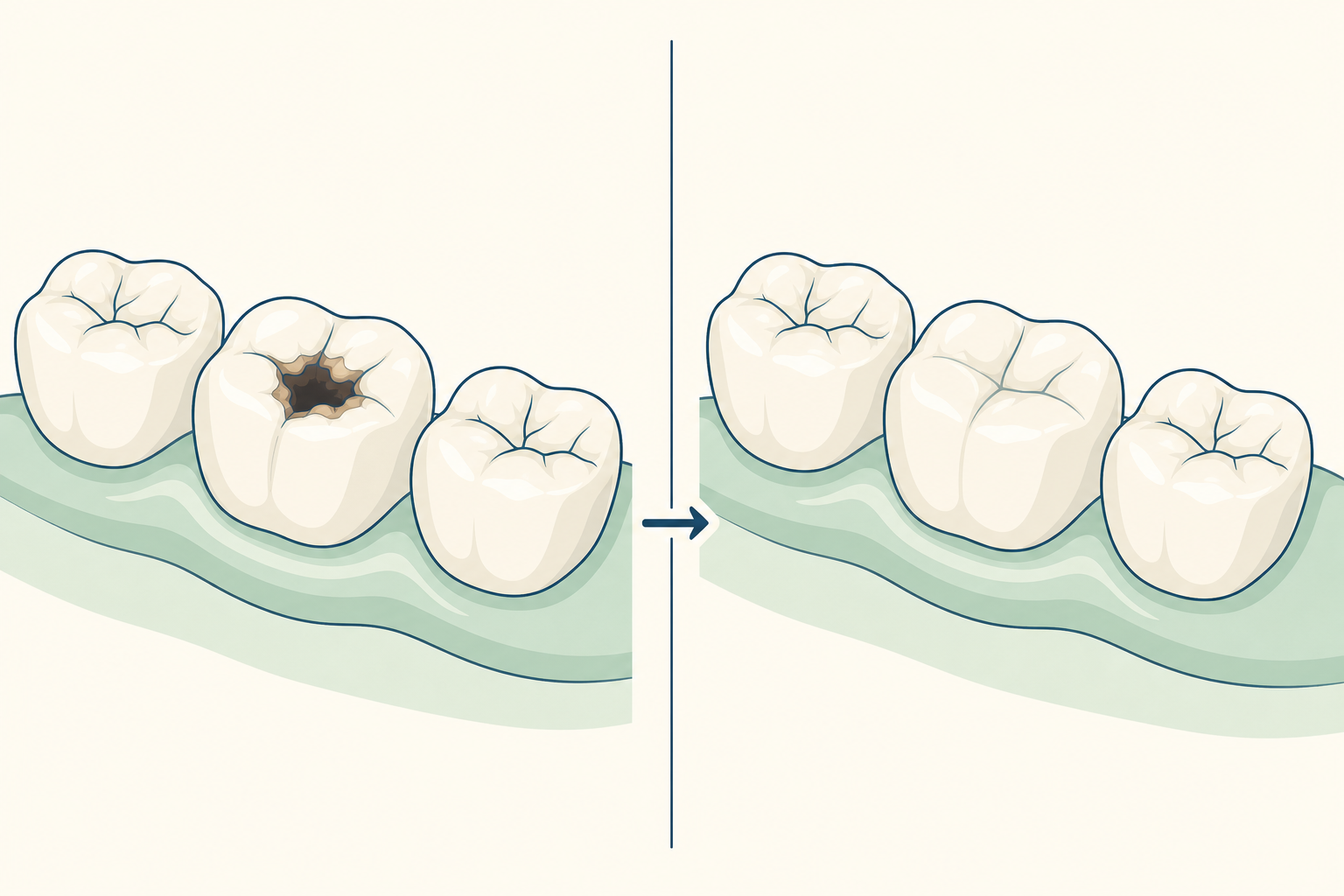 Illustrative diagram: Dental Fillings