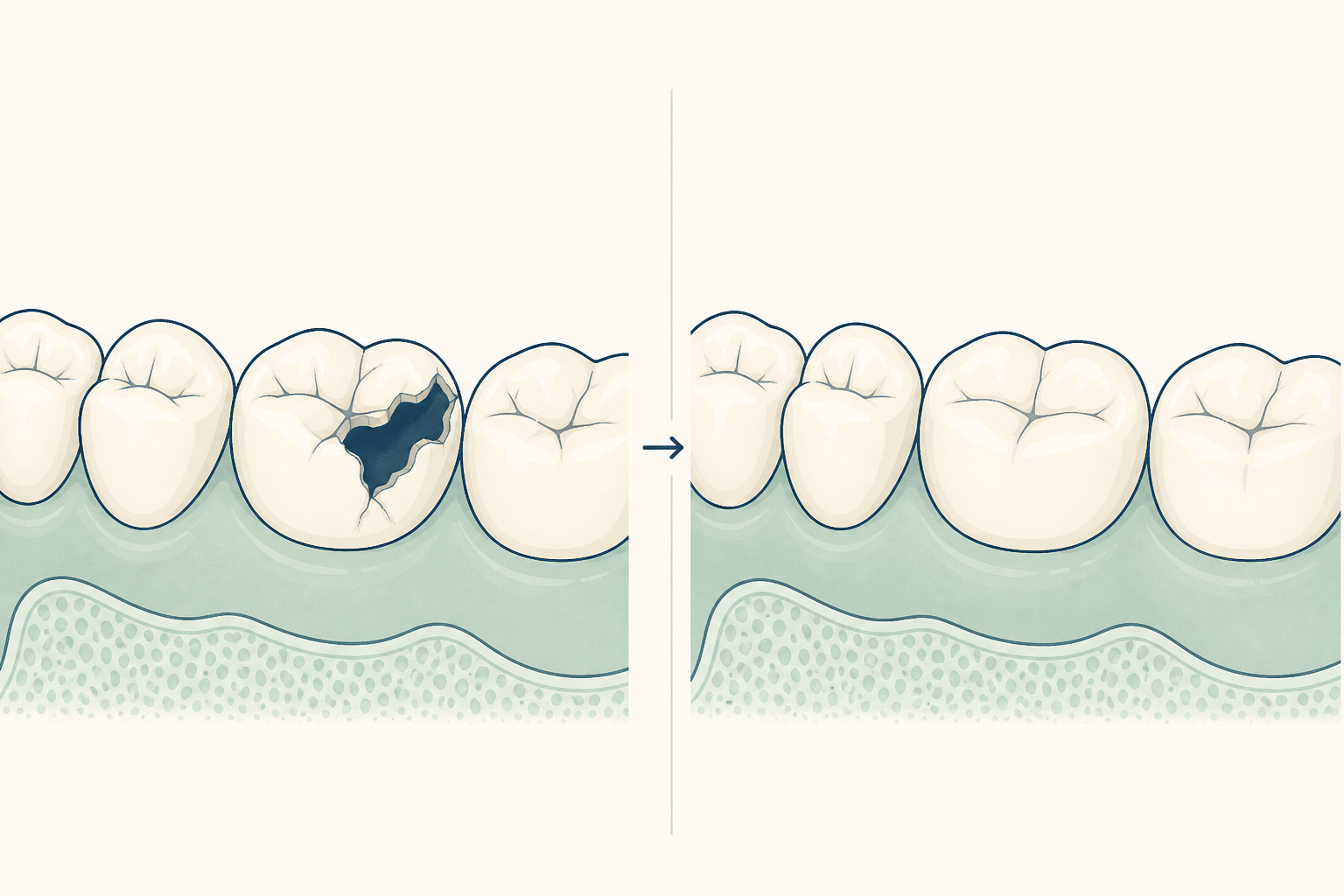 Illustrative diagram: Dental Filling Repair