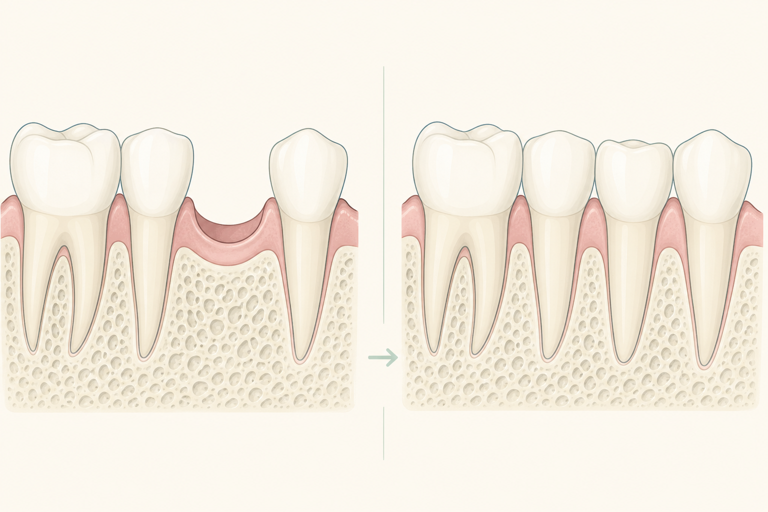 Illustrative diagram: Immediate Implant Placement