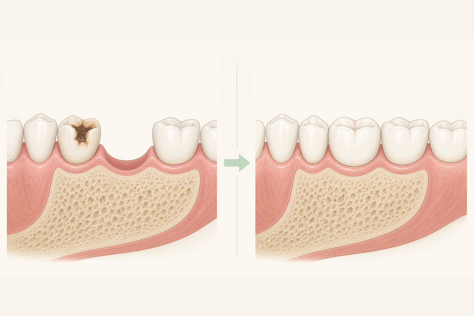 Illustrative diagram: Dental Implant Repair
