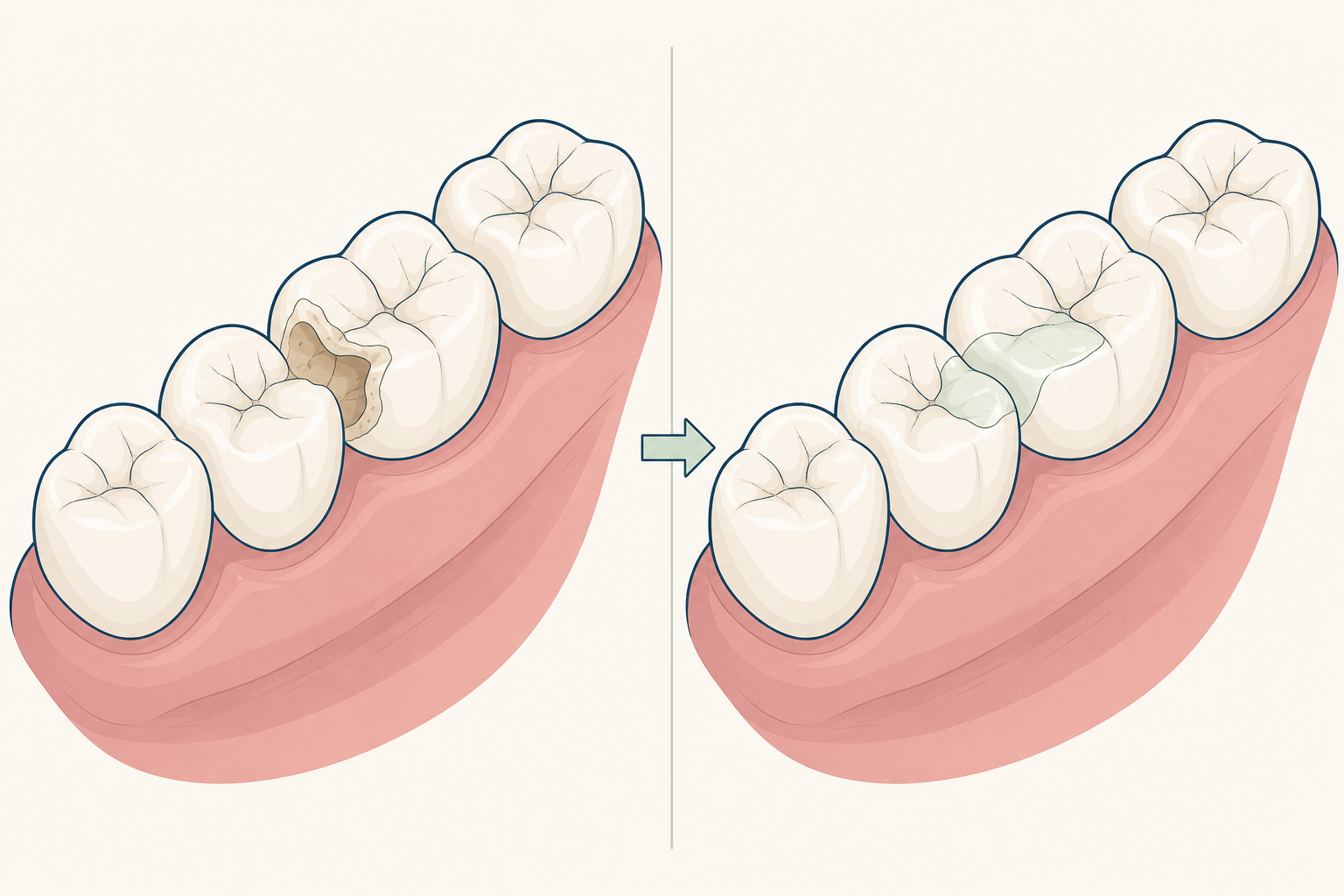 Illustrative diagram: Inlays & Onlays