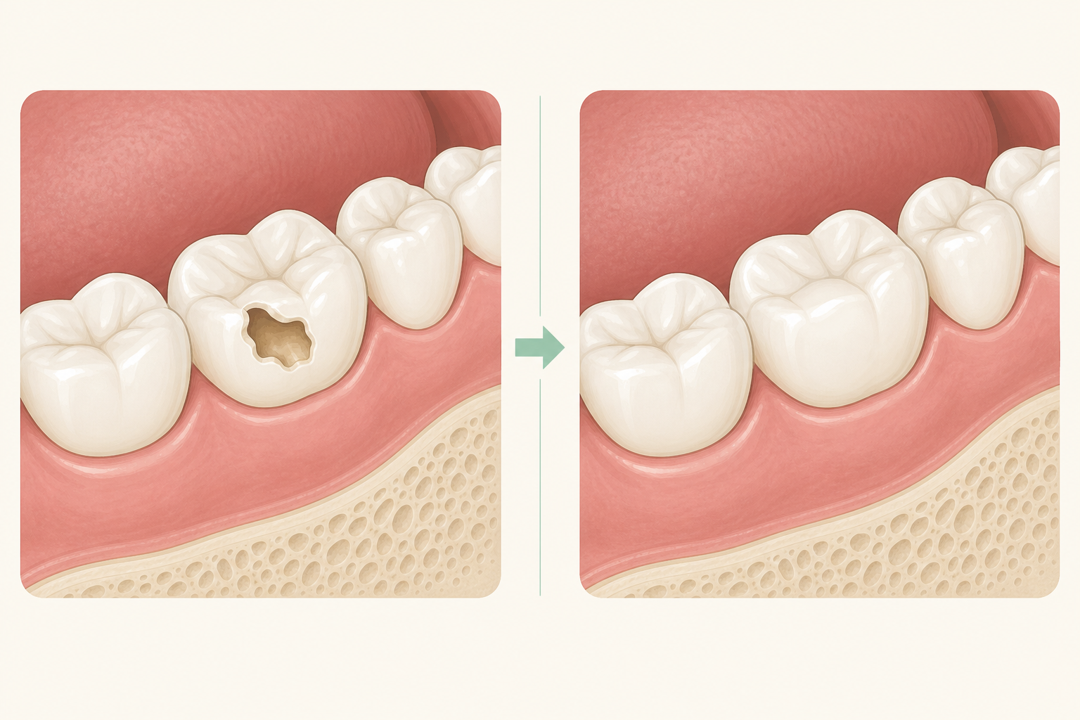 Illustrative diagram: Temporary Filling
