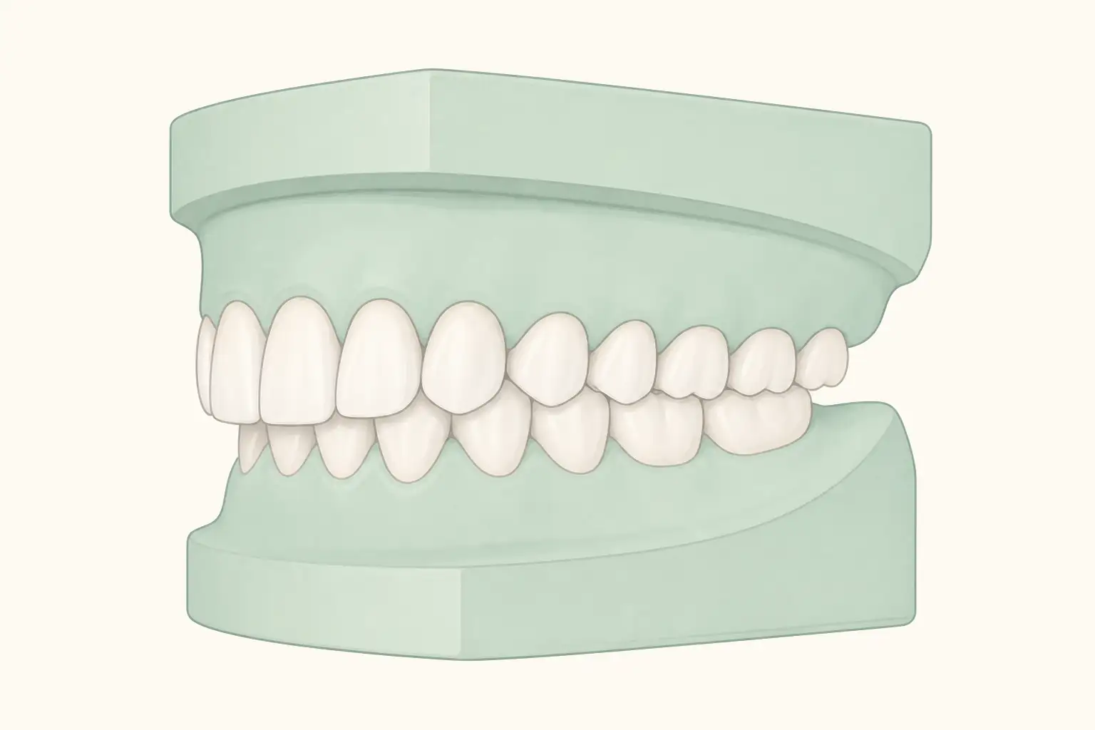 Overbite (Deep Bite) dental educational illustration