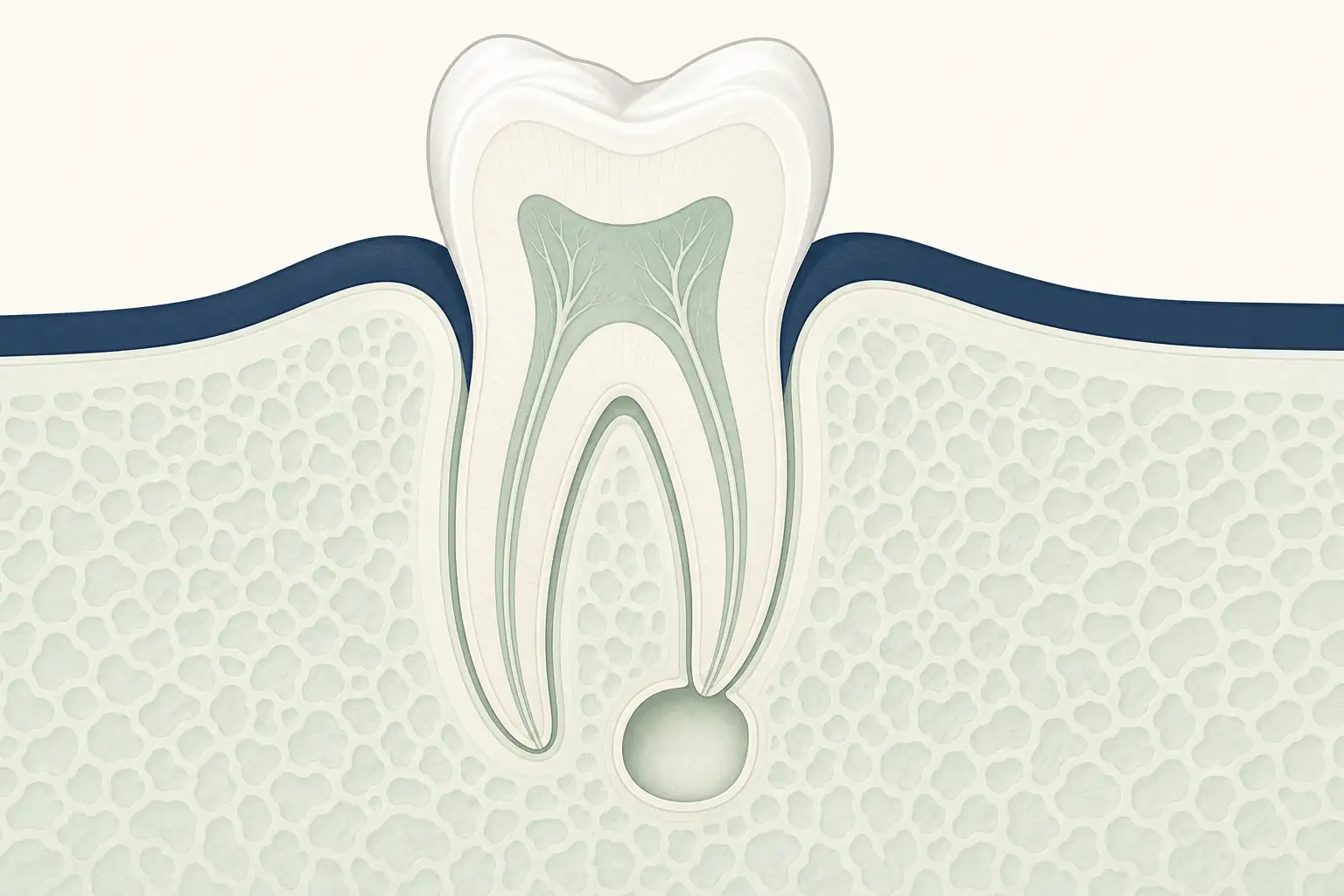 Radicular Cyst dental educational illustration