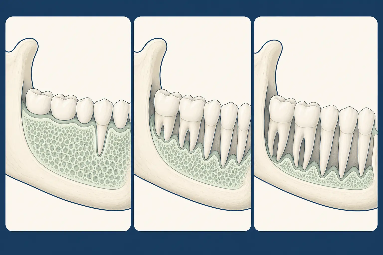 Jawbone Loss dental educational illustration