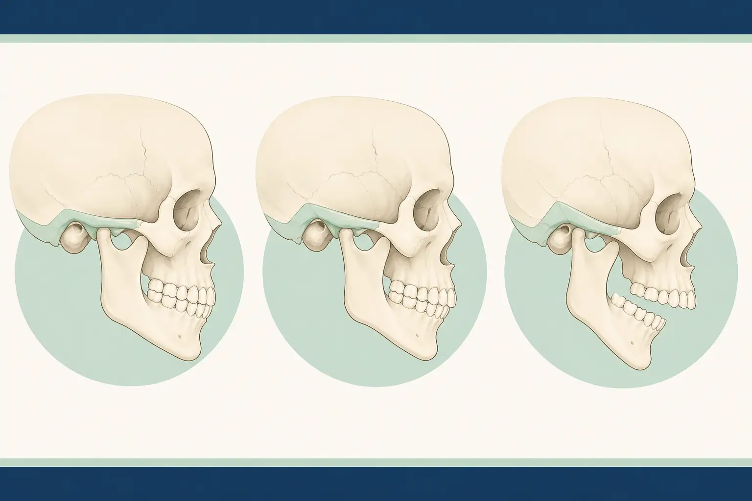 Jaw-Cranial Base Anomaly dental educational illustration