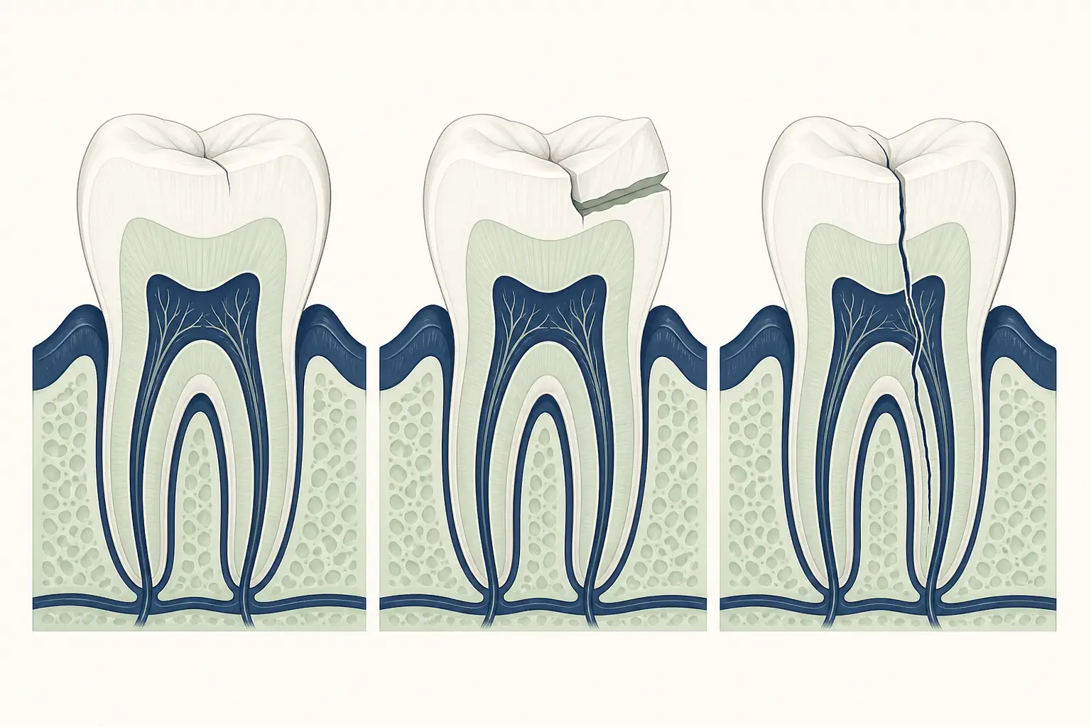 Tooth Fractures dental educational illustration