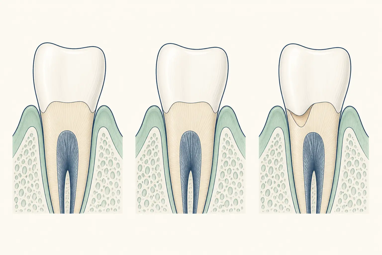 Tooth Abrasion dental educational illustration