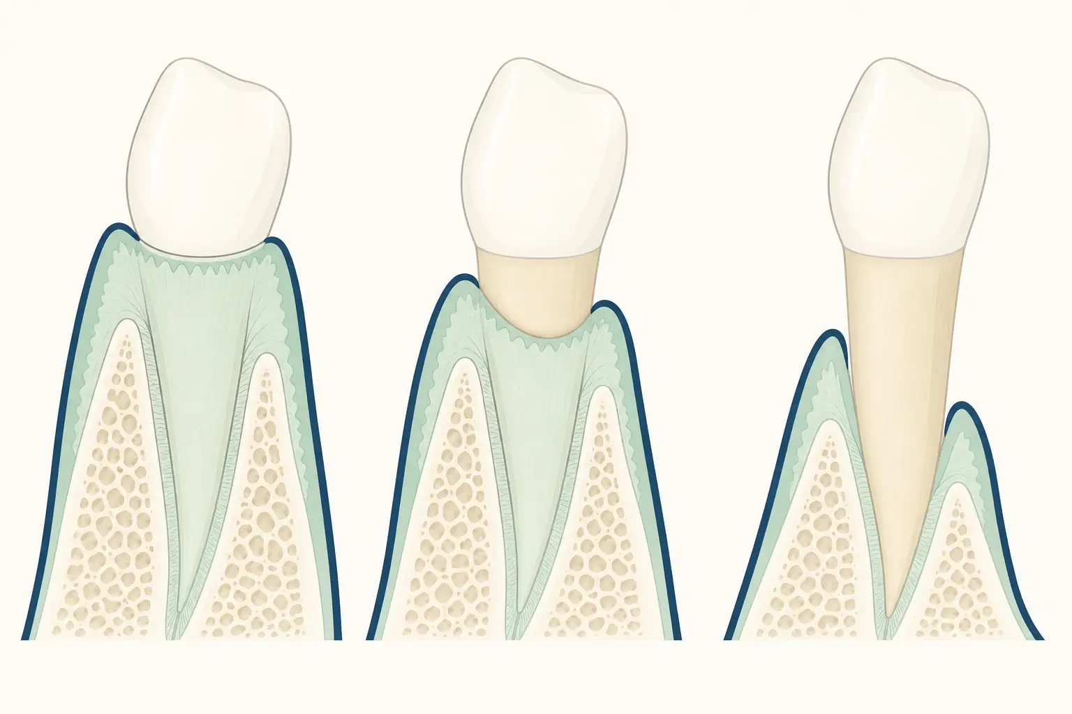 Gum Recession (Receding Gums) dental educational illustration