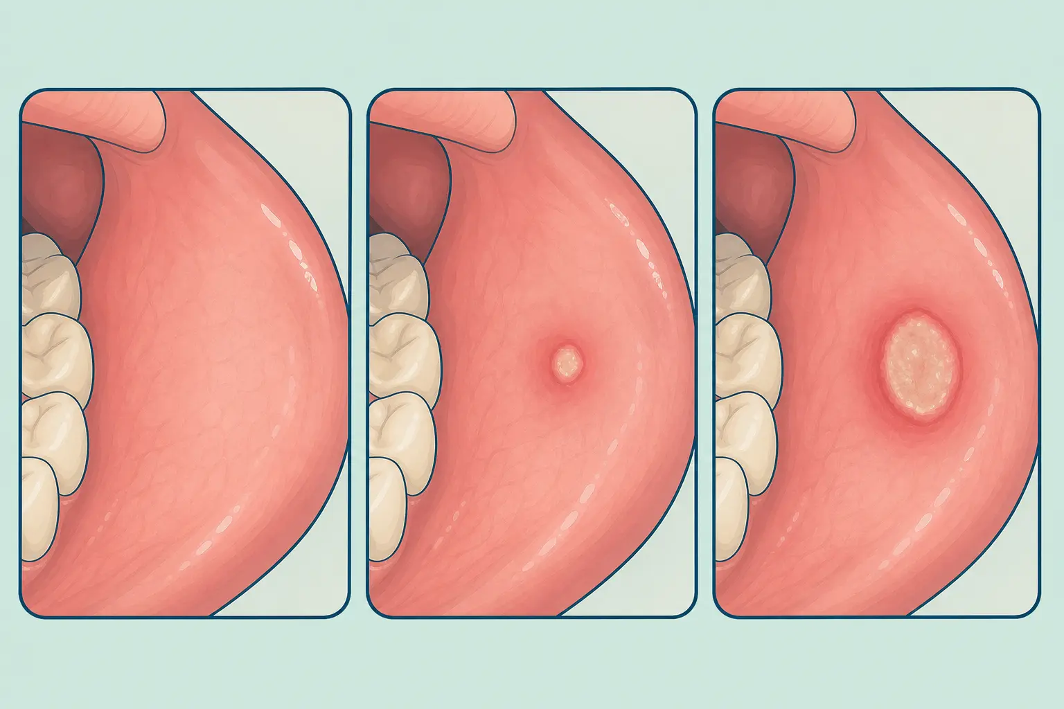 Mouth Ulcers (Canker Sores) dental educational illustration