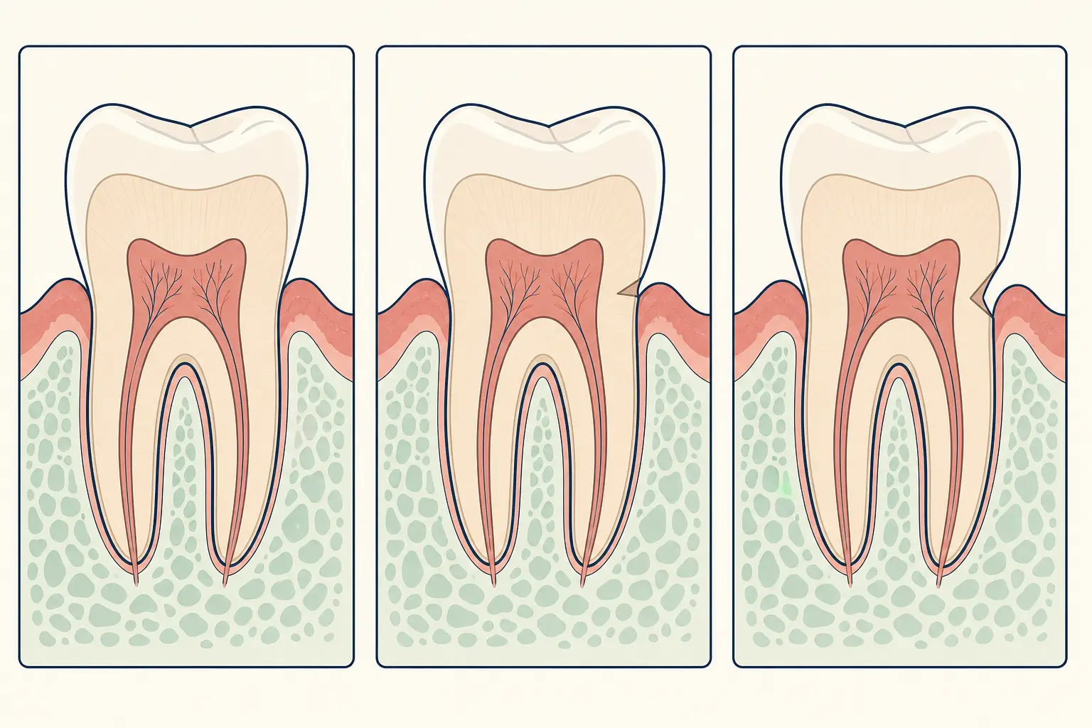 Abfraction Lesions dental educational illustration