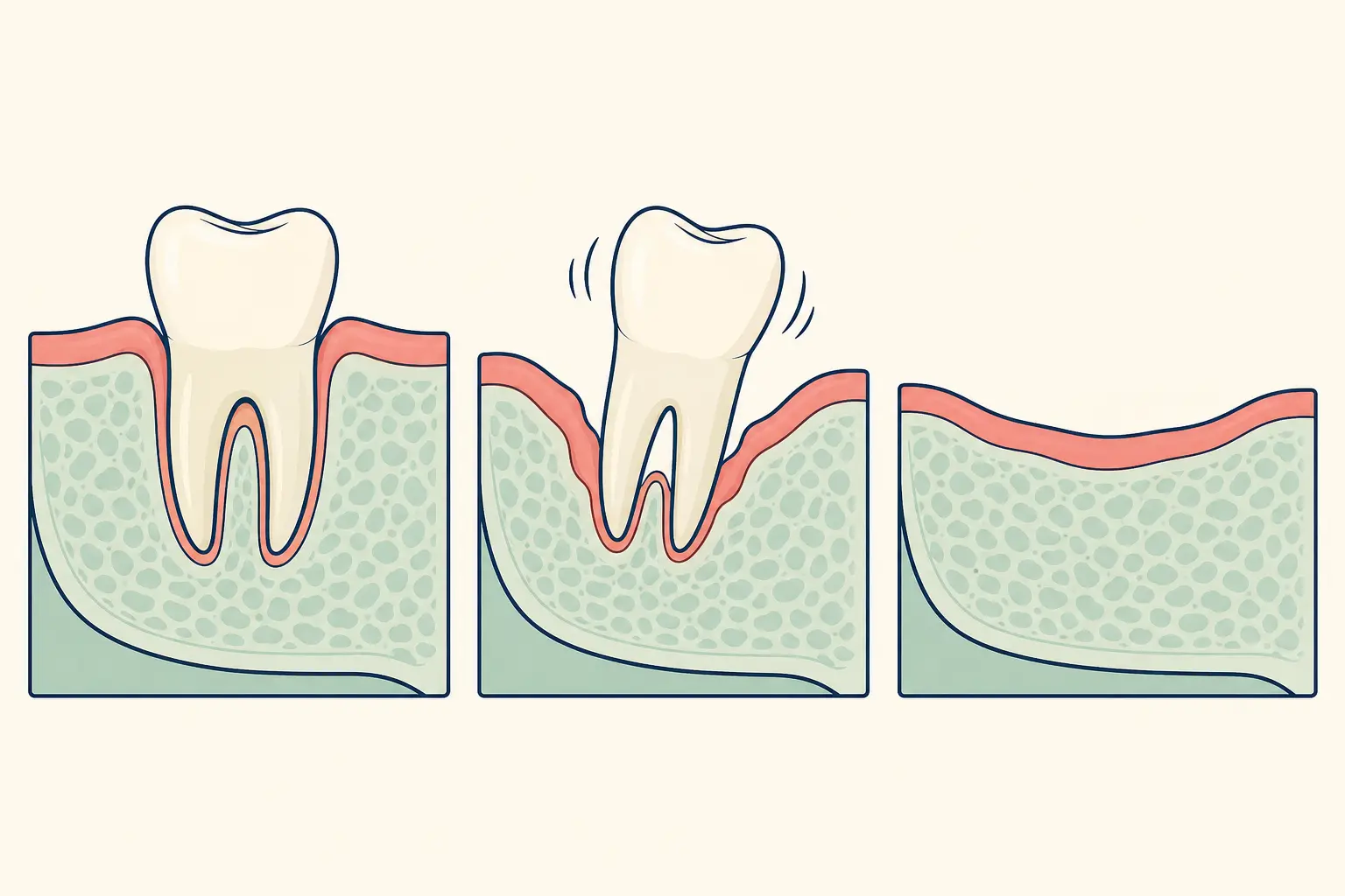 Acquired Tooth Loss dental educational illustration