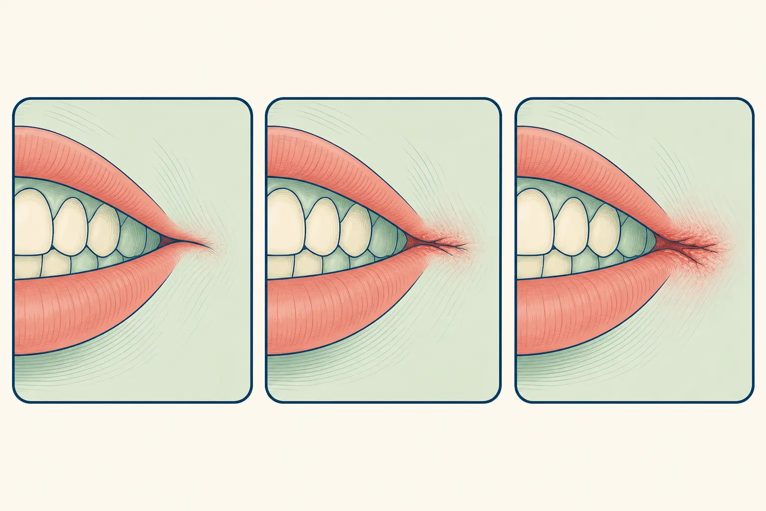 Angular Cheilitis dental educational illustration