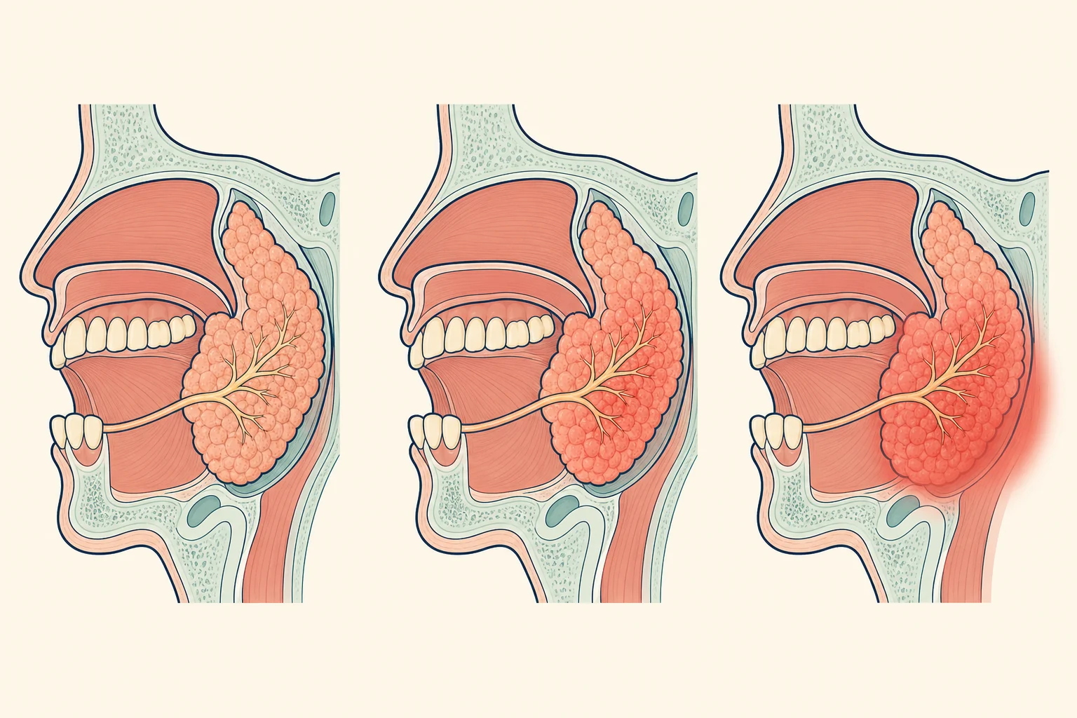 Salivary Gland Infection dental educational illustration