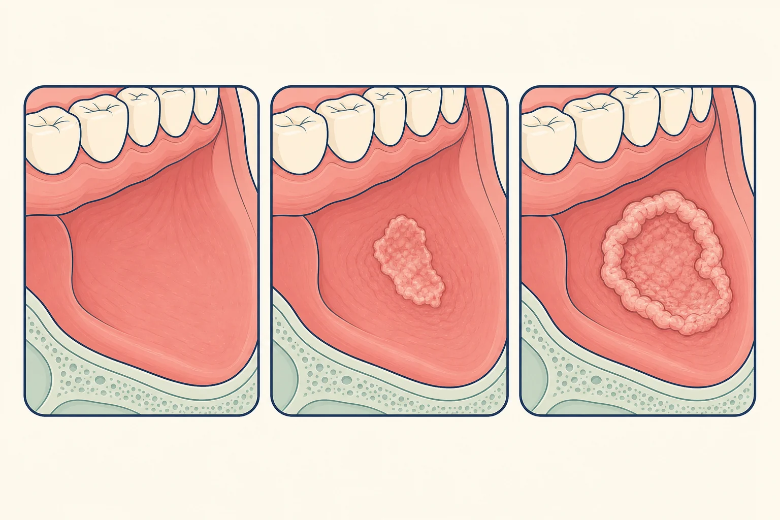 Oral Cancer dental educational illustration