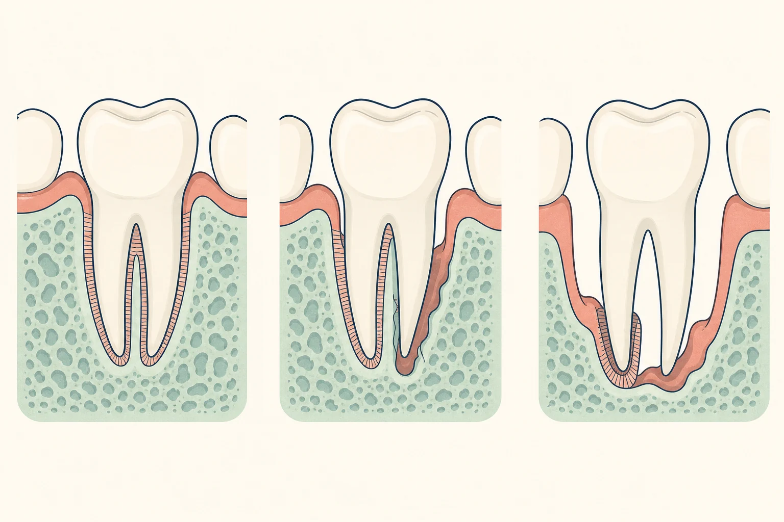 Aggressive Periodontitis (Grade C) dental educational illustration